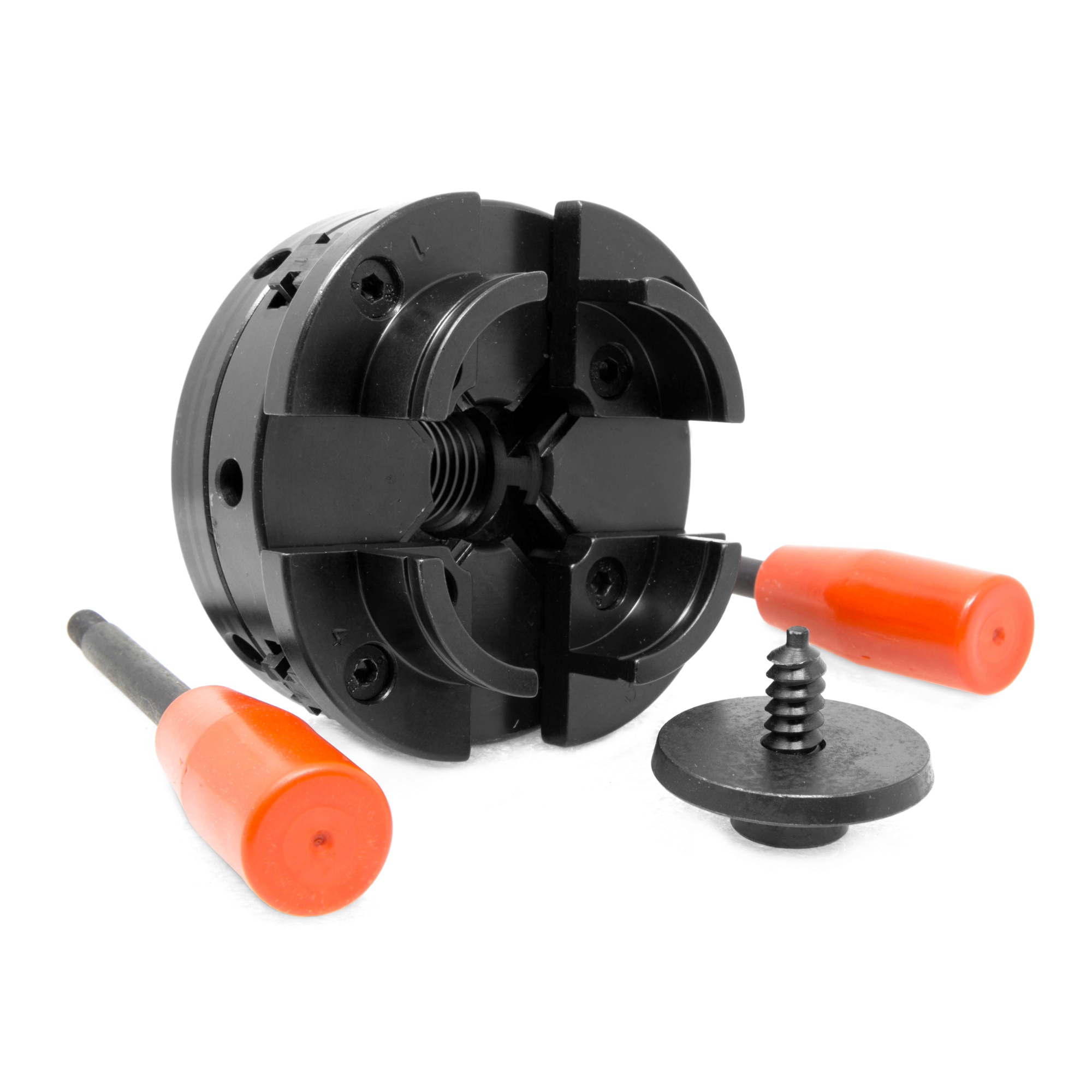 WEN Self-Centering Lathe Chuck Set - 4in., 4-Jaw, Dovetailed Jaws, Model# LA4444